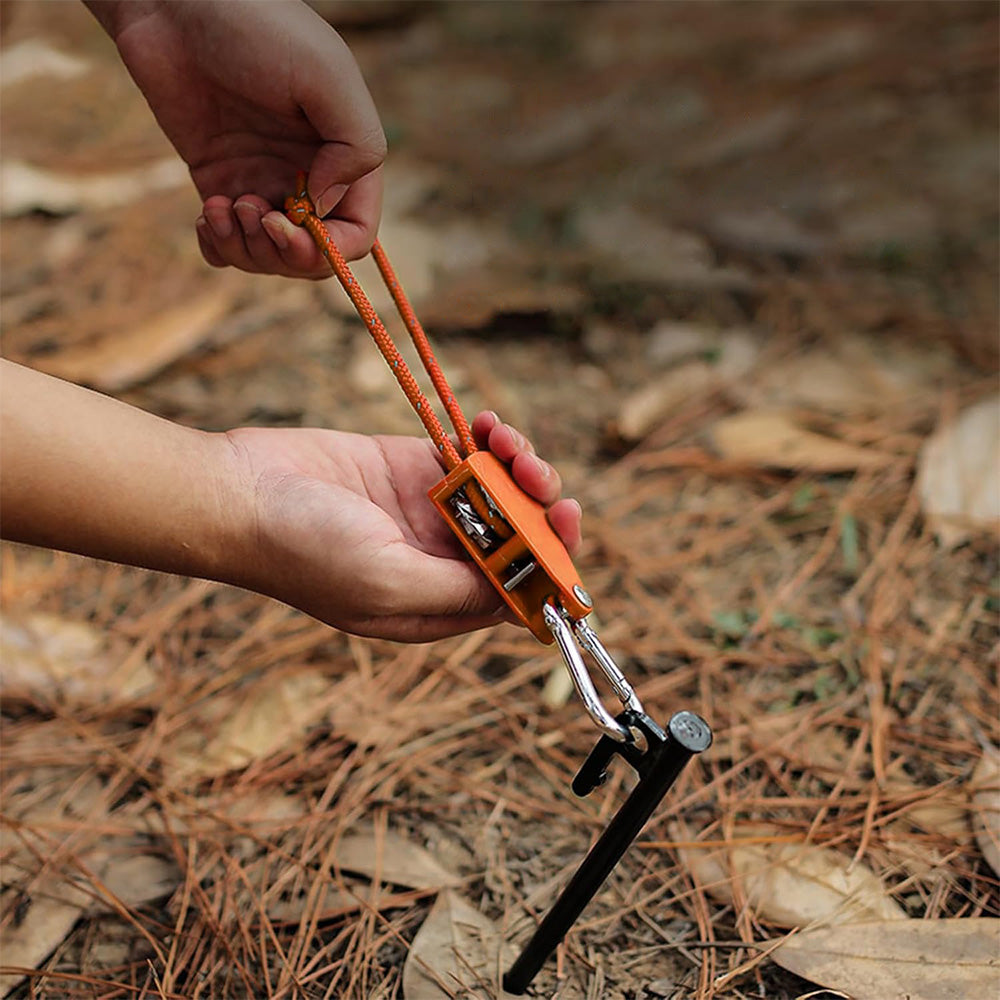 Portable Adjustable Fix Tent Pulley Camping Rope Quick Setup Outdoor Guy Lines For Canopy Kayak