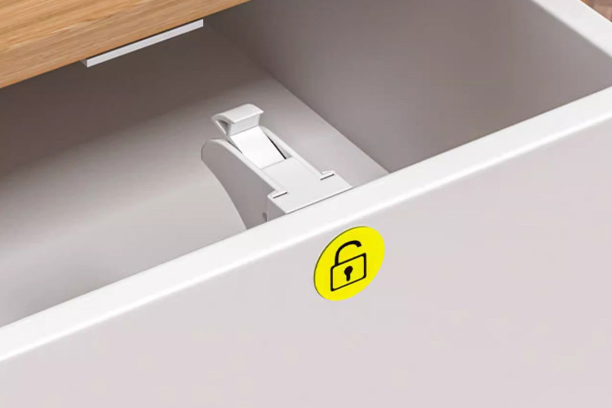 No-Drill Invisible Drawer Locks for Pet Proofing Cabinets