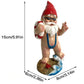 Surfing Gnome Statue Decor for Garden