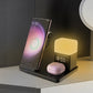 6-in-1 Wireless Charger with Alarm Clock and Night Light for Smartphone/Watch/Earbuds
