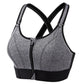 Adjustable Supportive Sports Bra with Front Zipper for Women