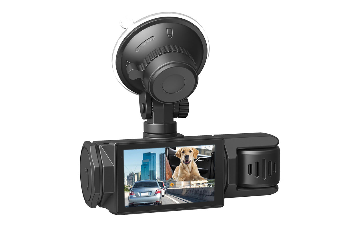 3 Channel Dash Cam With WIFI Front Inside And Rear Car Dash Camera With Motion Detection