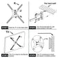 Full Motion Tilt Swivel TV Monitor Wall Mount VESA Bracket for 32-55 Inch