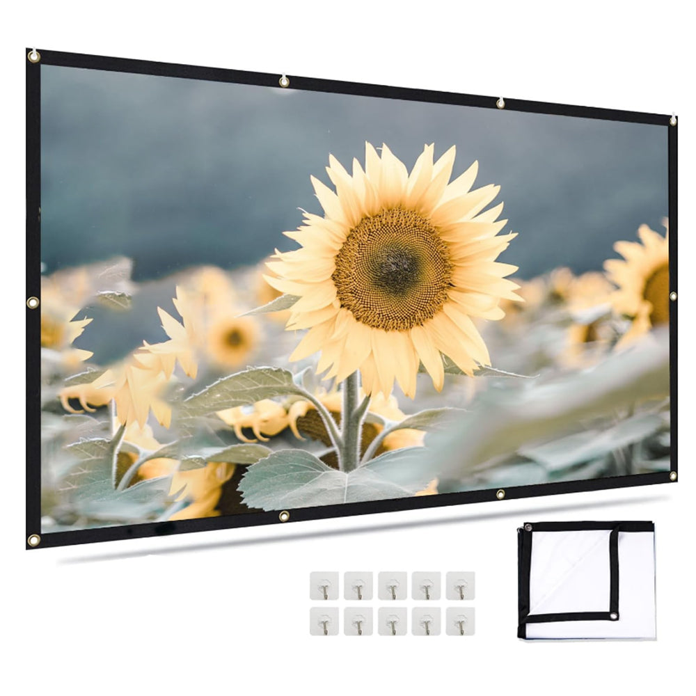 12 Inch 16:9 Portable Outdoor 3D Movie Foldable Projector Screen