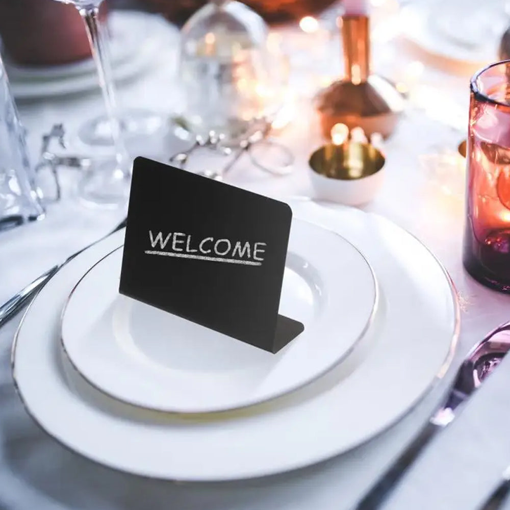 12Pcs Mini Chalkboard Signs with Wiping Cloth and Marker Pens