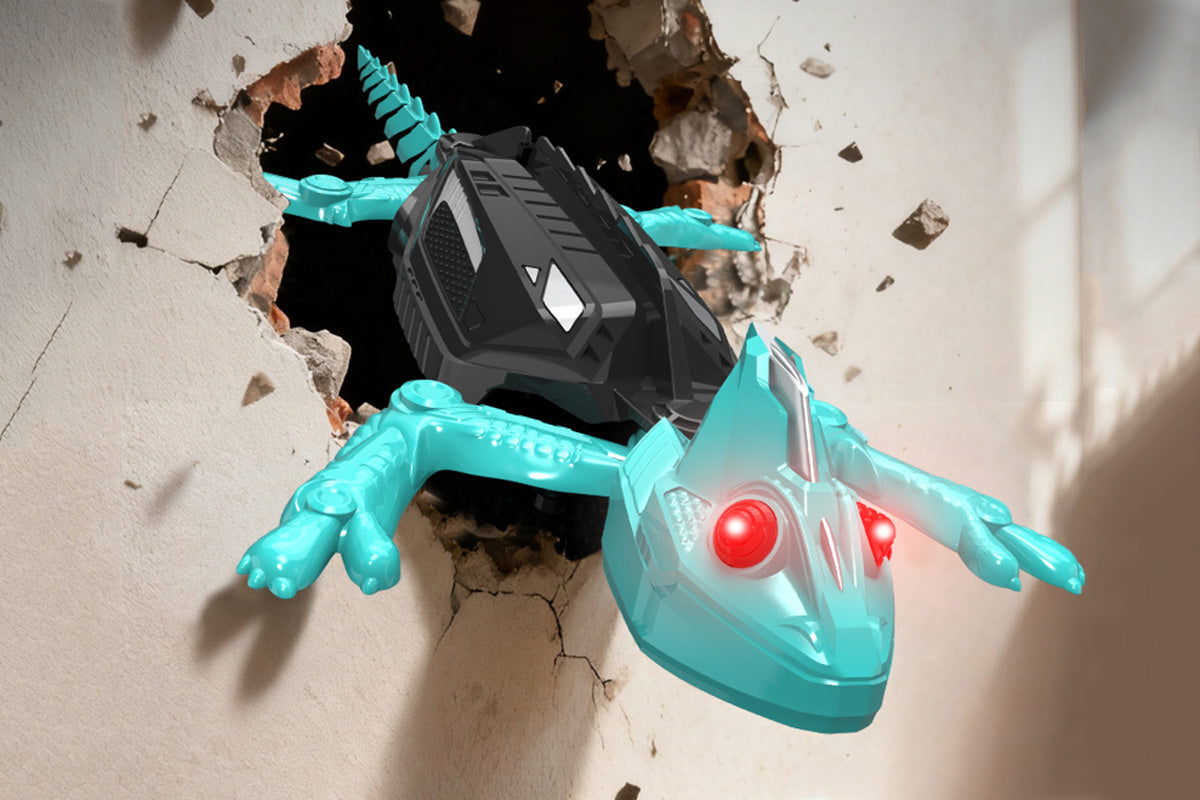 Rc Wall Climbing Chameleon Toy with LED Eyes Electric Wall Crawler Lizard for Christmas Birthday Gift