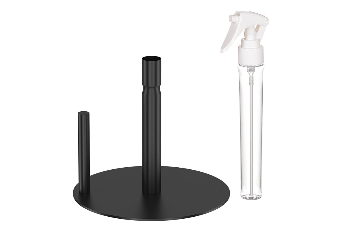 Standing Paper Towel Holder with Spray Pump Papertowels Roller Sprayer
