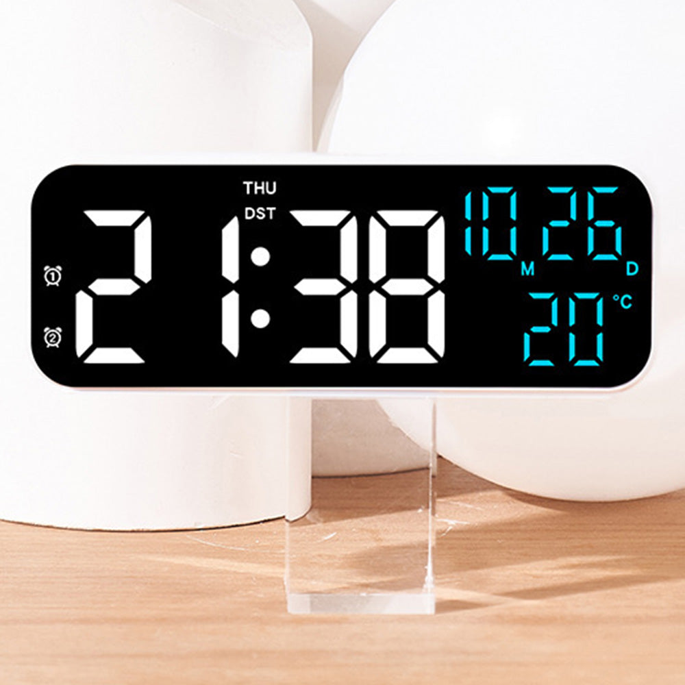 LED Digital Clock with Temperature Humidity Display for Bedroom