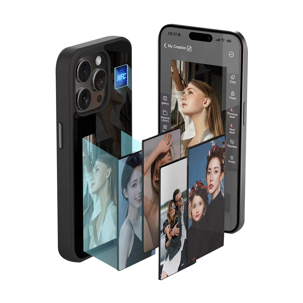 Ink Screen Display DIY Custom Picture iPhone Case-For iPhone 15 Pro Max