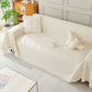 Chenille Sofa Slipcover Washable Couch Cover Sofa Dogs Furniture Protector with Tassels-Beige