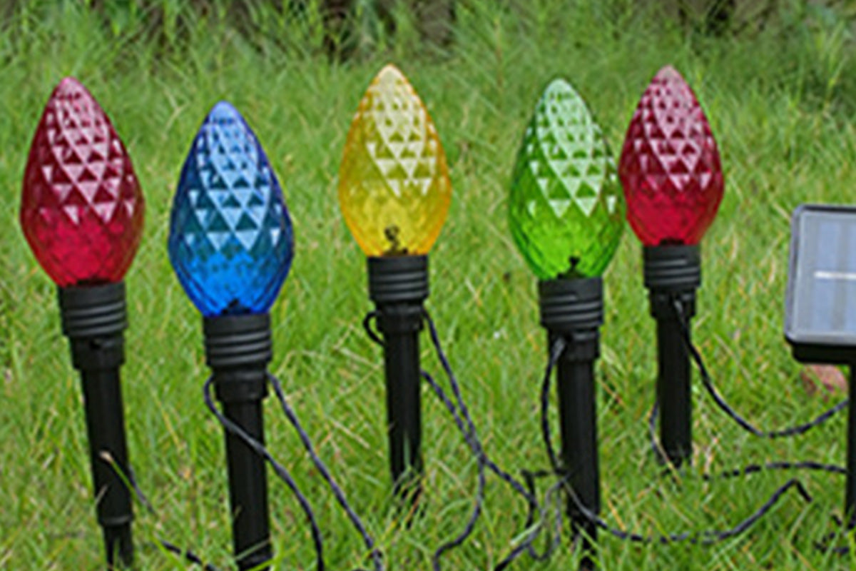 LED Strawberry Pathway Lights Solar Powered Outdoor Decoration for Lawn and Holiday Yard