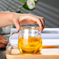 Glass Tea Cup with Infuser and Lid Borosilicate Tea Mug for Loose Leaf Tea