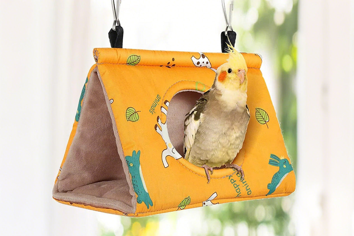 Bird Sleep Nest Cage Hut Pet Hammock Hang Cave Bed for Parrot Budgie Cockatiel