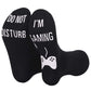 Funny Gaming Socks with Do Not Disturb I Am Gaming Text