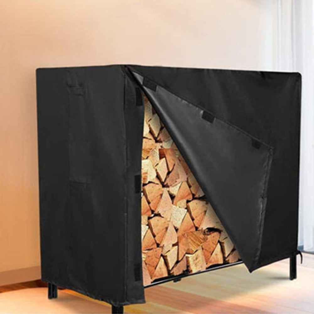 Heavy-Duty Oxford Firewood Cover - Waterproof Log Storage Protector for Outdoor Firewood Racks