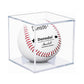 2Pcs Square Baseball Holder Stackable Cube Display Case with UV Protection