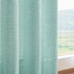 2Pcs Linen Sheer Curtains Living Room Curtains Pair Privacy Linen Draperies-Green