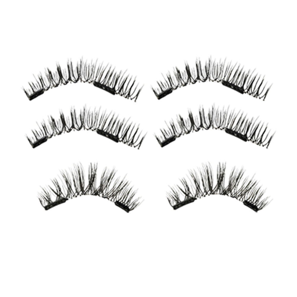 3Pair Eyelash Kit with Glue-Free Reusable Eyelash Clip Set