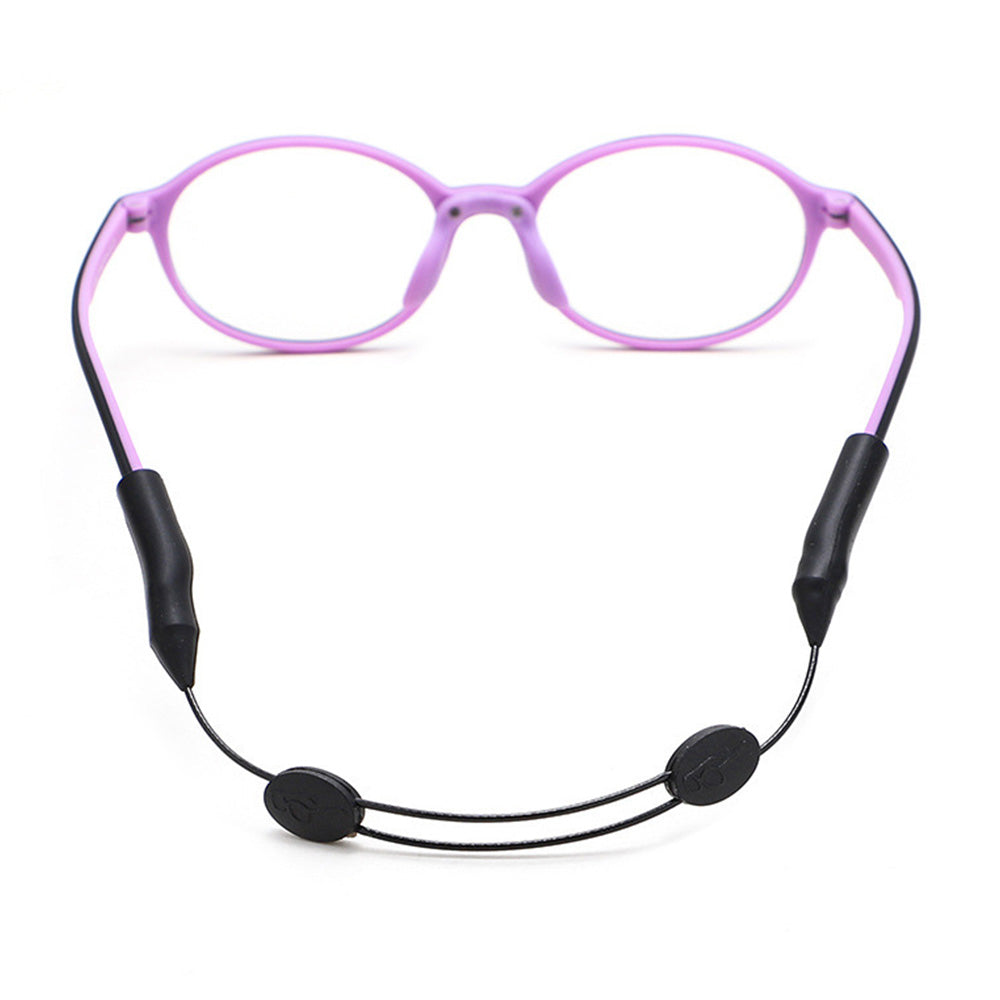 3 Pack Adjustable Black Sports Eyeglass Straps for Men and Women