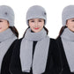 Winter Warm Earflap Hat Scarf Set for Elderly & Middle-Aged Ladies Women