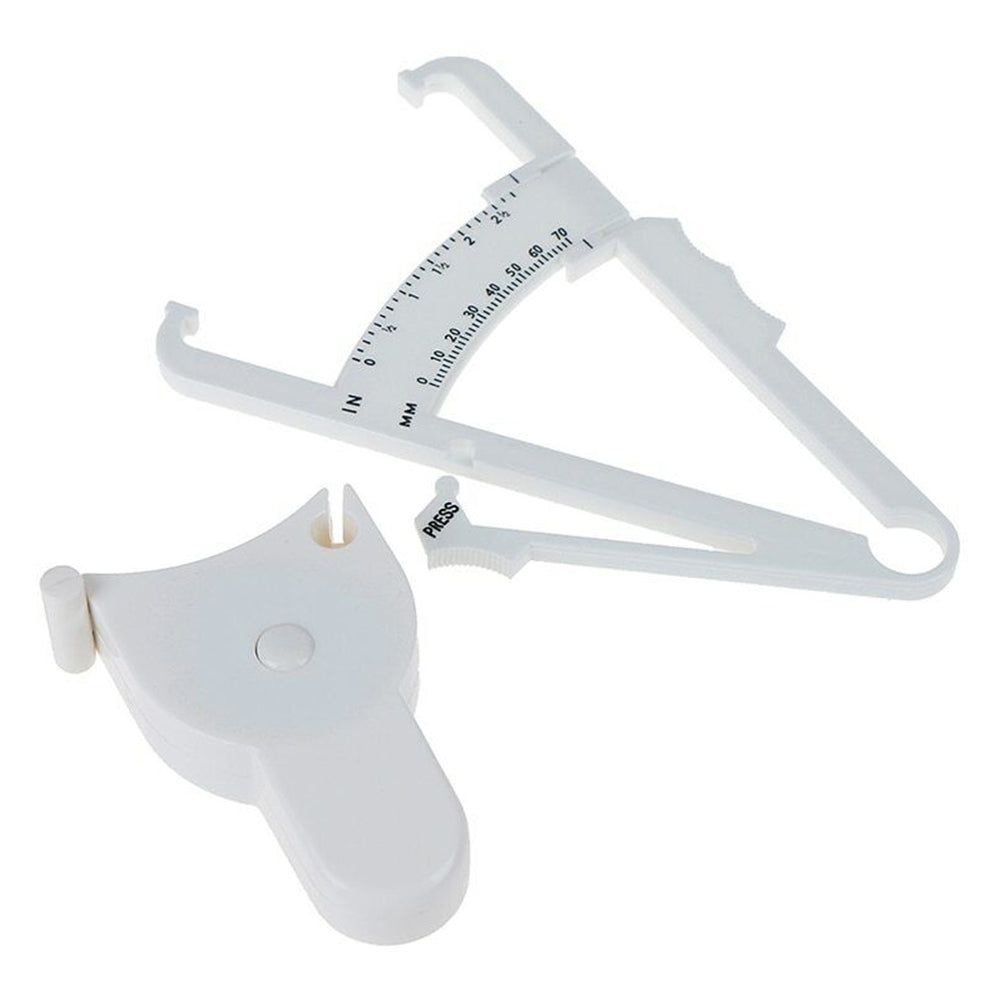 Skinfold Body Fat Calipers Measuring Tape Set BMI Fitness Weight Loss