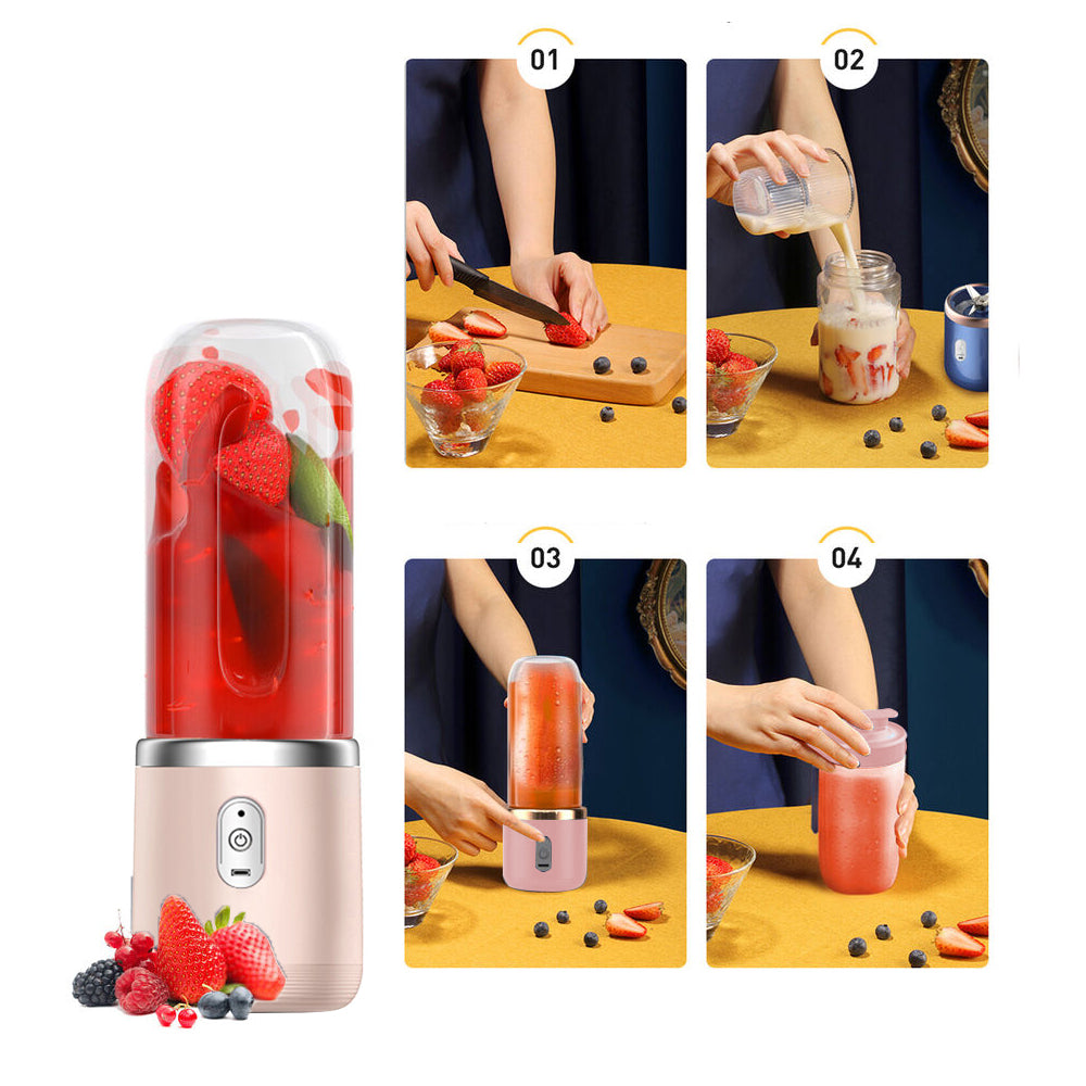 400ml Portable Electric Mini Juice Maker Blender Smoothie Juicer