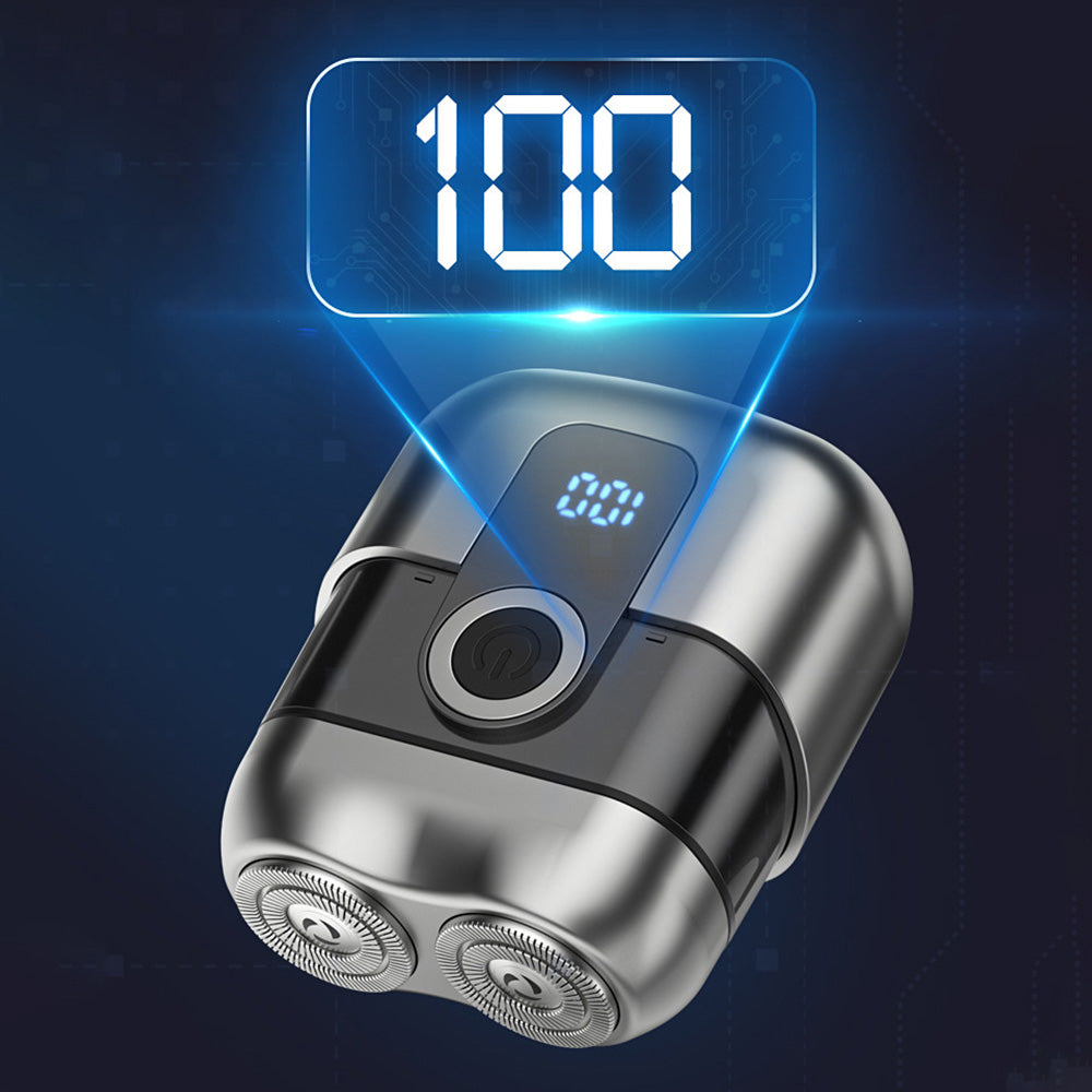 Mini Electric Double Head Razor With LED Display Cordless Shaver Beard Trimmer