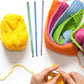 72-Piece Crochet Hooks Set with Knitting Needles and Sewing Tools for DIY with Storage Bag