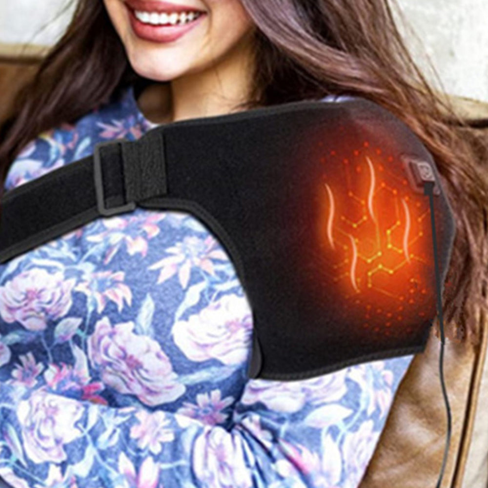 Heated Shoulder and Knee Brace with USB and Adjustable Strap