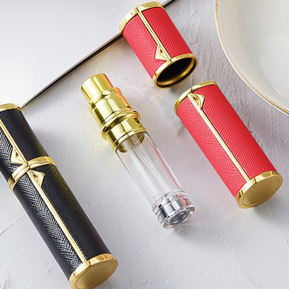 5ml PU Leather Refillable Perfume Spray Travel Atomizer Bottle Perfume Container