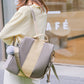 2-in-1 Backpack Shoulder Bag with Pom Pom