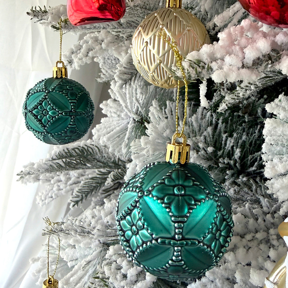 60 Piece Christmas Donut Santa Gnome Ball Hanging Ornament Set
