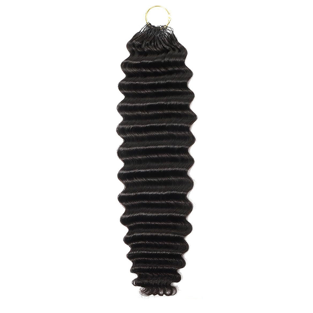 Deep Wave Synthetic Feather Hair Extensions for Braids-Style 2