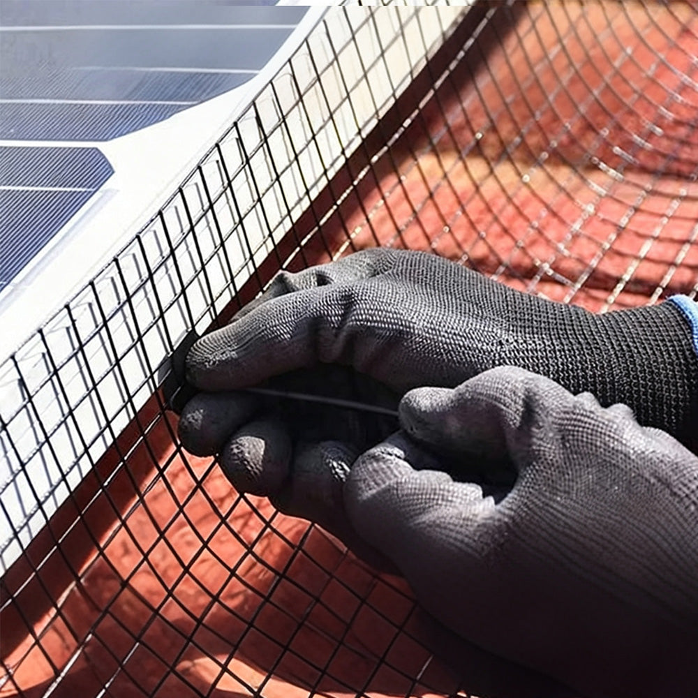 PVC Coated Wire Mesh Bird and Rodent Barrier for Solar Panels