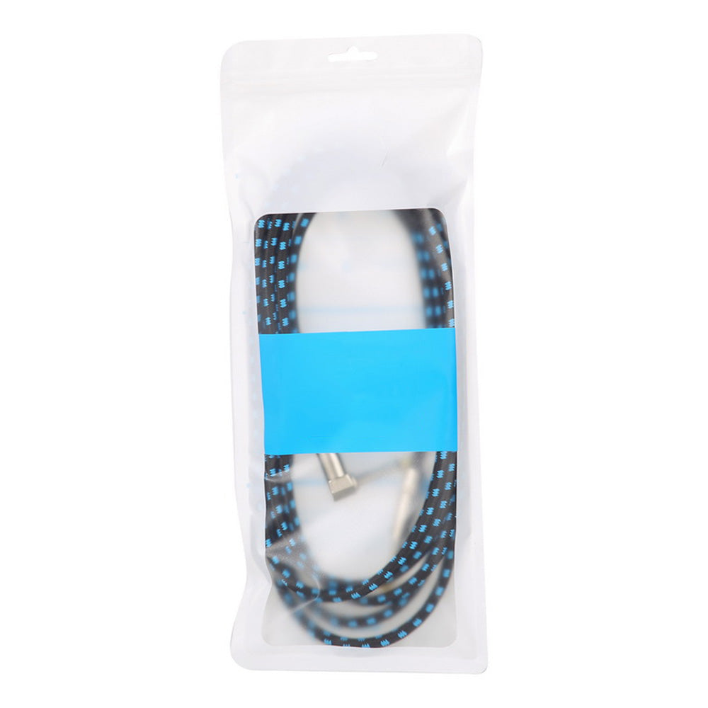 3m Audio Cable 6.35mm Straight to Right Angle Cord for Amplifiers and Effects