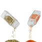 Clear Square Spice Storage Glass Jar Kit with Lid