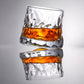 4PCS Rotating Whiskey Glass 180ml Rotating Glass Tumblers for Home Bars Party