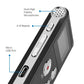 8GB Digital Voice Recorder USB Rechargeable Dictaphone with Playback for Lectures