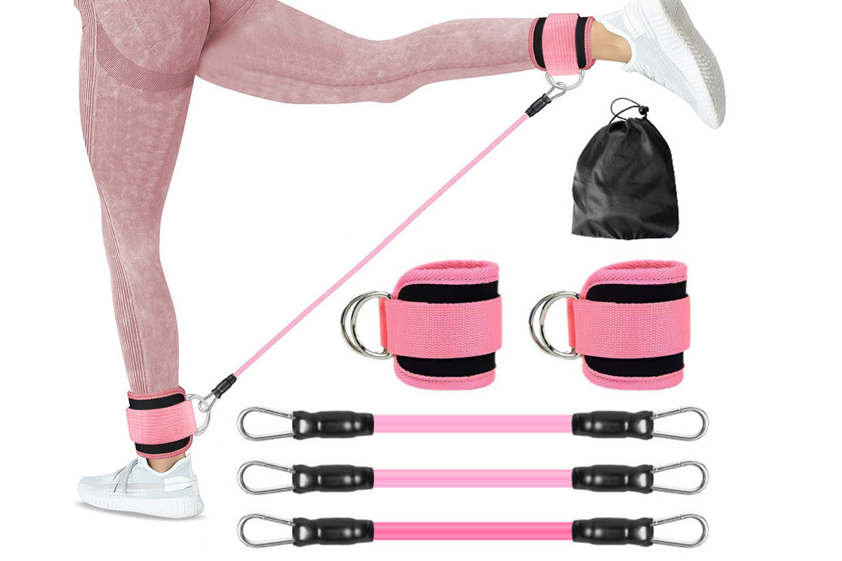 Ankle Resistance Bands Set with Cuffs Leg and Glute for Home Gym Workout