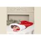 4Pcs Red Flannel Christmas Stocking with Letter Design for Holiday Decor