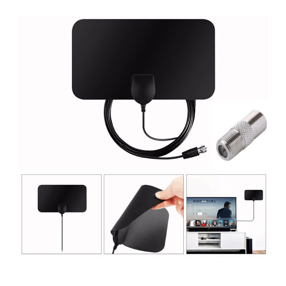 2Pcs 1080P Digital TV Antenna 50 Miles Range Signal Booster Amplifier