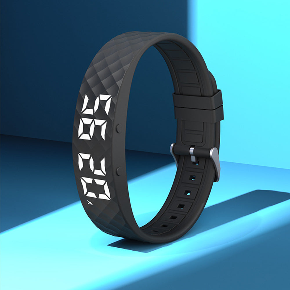 2Pcs Vibrating Alarm Wristband Silent Wrist Watch for Deep Sleepers with Sleep Monitor