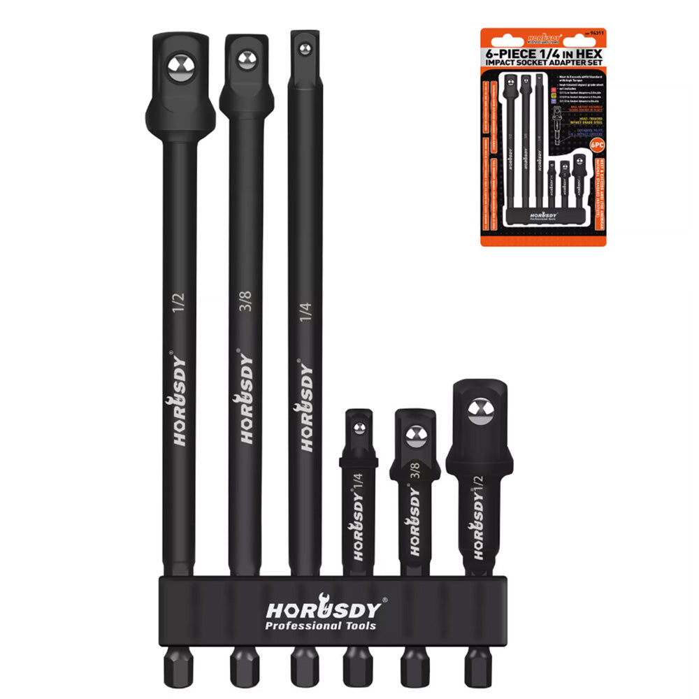 6Pcs Drill Socket Adaptor Set Heavy Duty Impact Driver