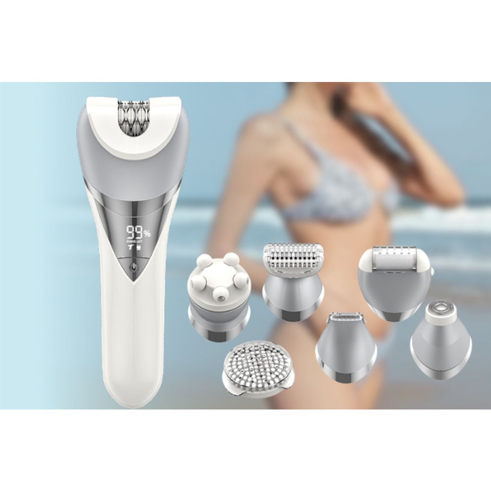 7 in 1 Epilator Hair Removal for Women Face Massage and Body Exfoliator