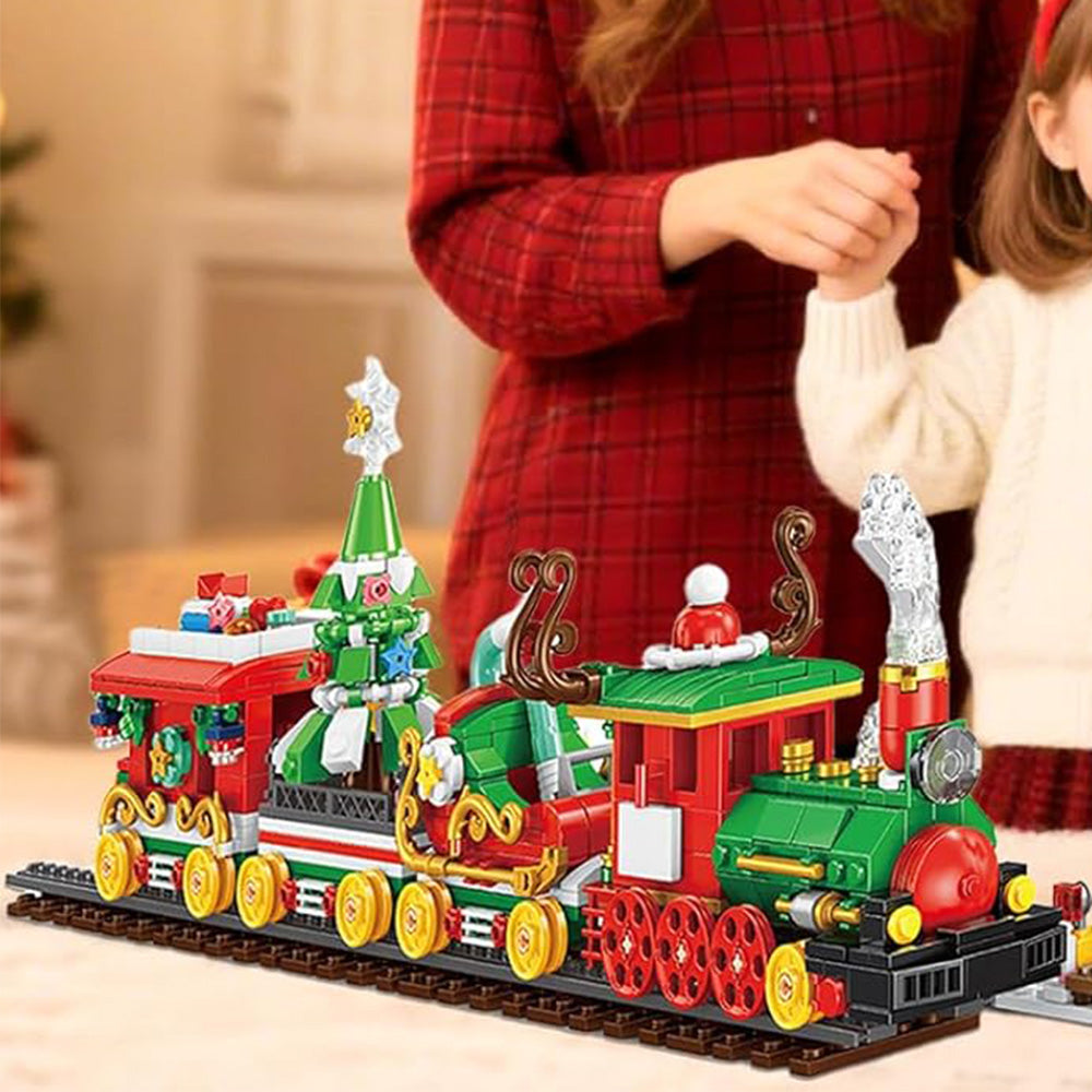 Advent Calendar Countdown Christmas Train Building Blocks Set Christmas Toy