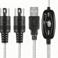MIDI to USB Cable Adapter for Music Keyboard and Electronic Piano to PC