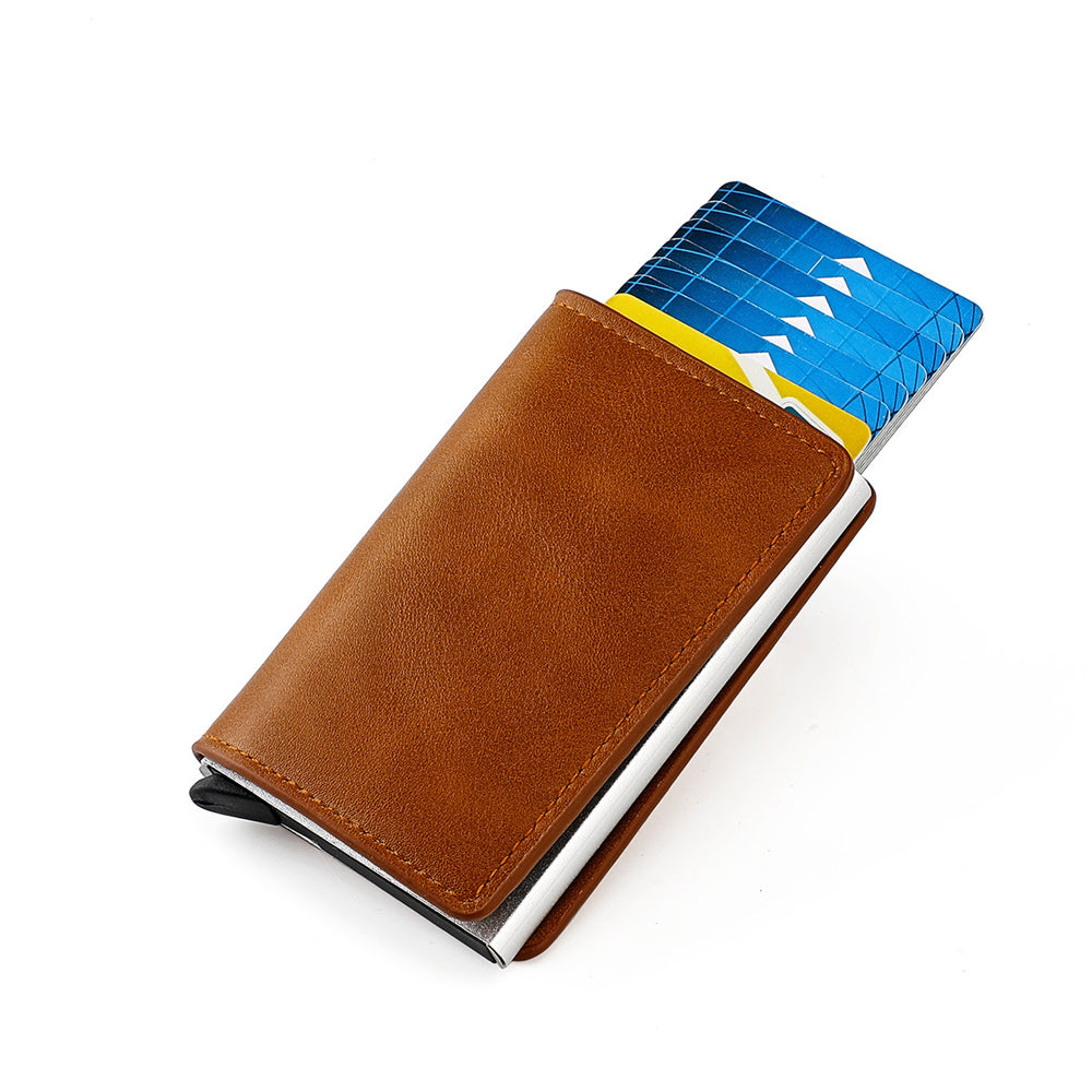PU Leather Pop-up Card Holder Wallet RFID Blocking Purse