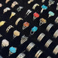 100 Slots Jewelry Ring Display Organizer Box with Glass Lid Earring Storage Tray