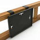 No Drill Foldable Metal Bedside Shelf with Cable Hole and 2 Hooks for Bed