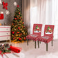 2Pcs One-piece Christmas Stretch Dining Room Chair Protector Cover-Sledge